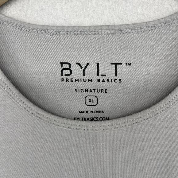 BYLT Shirt Mens XL Drop Cut Signature Premium Basics Athletic Short Sleeve Storm - Picture 4 of 14